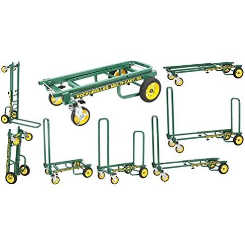 Rock-N-Roller R2RT-GR (Micro) 8-in-1 Folding Multi-Cart/Hand Truck/Dolly/Platform Cart/26'' to 39'' Telescoping Frame/350 lbs. Load Capacity, Green
