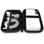 iMangoo Shockproof Carrying Case Hard Protective EVA Case Impact Resistant Travel 12000mAh Bank Pouch Bag USB Cable Organizer Earbuds Sleeve Pocket Accessory Smooth Coating Zipper Wallet Navy Blue