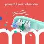 hum by Colgate Smart Battery Toothbrush Kit, Sonic Toothbrush with Travel Case and Replacement Head, Teal