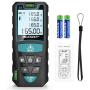 Laser Measure, Mileseey 165 Feet Digital Laser Distance Meter with 2 Bubble Levels,M/In/Ft Unit switching Backlit LCD and Pythagorean Mode, Measure Distance, Area and Volume (165 Feet)