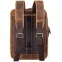 TIDING Mens Leather 17.3 Inch Laptop Backpack Convertible Briefcase Messenger Bag - Brown