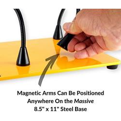 QuadHands Deluxe WorkBench Helping Hands Third Hand System - Magnetic Mount Arms Can be Positioned Anywhere - Ultimate Flexibility