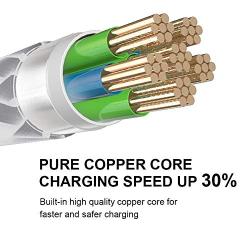 UNEN iPhone Charger [3-3-6-6-10FT, MFi Certified Lightning Cable] Nylon Braided USB Fast Charging Compatible iPhone 11 Pro Max Xs X XR 8 7 6s 6 SE 5 5s 5c iPad iPod–Upgraded