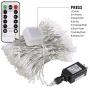 B-right Icicle Lights Outdoor, 32.8ft x 2.6ft 480 LED Christmas Lights Plug in Remote 29V 8 Modes LED String Lights for Christmas Bedroom Party Curtain Outdoor Indoor Wall Decorations, Warm White
