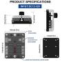 BlueFire 6 Way Blade Fuse Box Fuse Block Standard Circuit Fuse Holder with LED Light Indication & Protection Cover for Car Boat Marine Truck Vehicle SUV Yacht RV