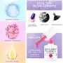Gellen Gel Nail Polish KIT 6 Colors - Misty Rose & Midnight Series Pastel Pink Wine Tone, Rose Glitter Home Nail Art Salon Gel Manicure Set