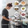 Electric Cooktop, Built-in Ceramic Cooktop Hard Wired, 220-240V Electric Stove Top with 4 Burners, 9 Heating Level, Knob Control, Auto Shut Down Protection