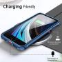 iPhone 6S Case, iPhone 6 Case with [ Screen Protector Tempered Glass x2Pack] SUPBEC Protective Phone Cover with Silicone PC+TPU Shockproof Rubber Heavy Duty Case for iPhone6 / iPhone6S-Clear Blue