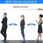 Limmoz 6 Feet Social Distance Pointer, Portable Telescopic Handheld Social Pointer Stick, Extendable 6 Feet Pole - Measure Social Distance (Blue)