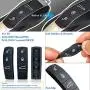 Rolling Gears Remote Key Fob Shell Cover and Key Button Rubber Compatible with Porsche Cayenne and Macan Key Fob (Black)