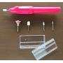 Electric Manicure Pedicure Tools Kit - 6 Piece Portable Rotary Drill Nail Care Grooming Set System Kit Includes Buffer, Grinder, Shaper, More for Professional Salon Spa Nails - COLORS RANDOM WILL VARY