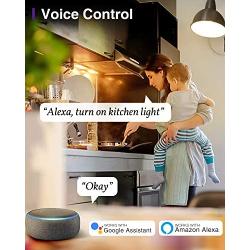 NiteBird Smart Light Bulbs Works with Alexa Echo and Google Home, WiFi Dimmable Color Changing LED Lights Bulbs, A19 E26 8W Warm White 2700k, 75W Equivalent, No Hub Required,4 Pack