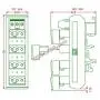 Electronics-Salon Slim DIN Rail Mount 10A/300V 5x3 Position Pluggable Screw Terminal Block Distribution Module.