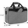 Luxja Projector Case, Projector Bag with Protective Laptop Sleeve, Projector Carrying Case with Accessories Pockets, Large(16 x 11.5 x 5.75 Inches), Gray