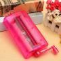 Mini Hand Shredder SENREAL Portable Paper Shredder A6 Manual Shredder Documents Paper Cutting Tool Home Office Desktop Stationery-Pink