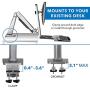 Mount-It! Stand Up Workstation with Dual Monitor Mount - Standing Desk Converter with Height Adjustable Keyboard & Counterbalance Monitor Arm