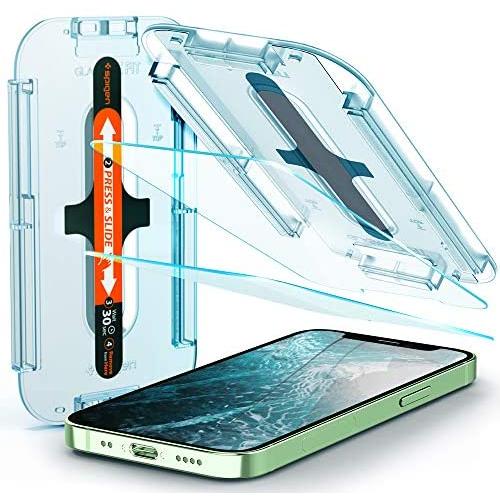 Spigen Tempered Glass Screen Protector [Glas.tR EZ Fit] designed for iPhone 12 Mini (2020) [5.4 inch] [Case Friendly] - 2 Pack
