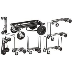 Rock-N-Roller R12STEALTH (All Terrain Stealth) 8-in-1 Folding Multi-Cart/Hand Truck/Dolly/Platform Cart/34'' to 52'' Telescoping Frame/500 lbs. Load Capacity, Black