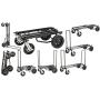 Rock-N-Roller R12STEALTH (All Terrain Stealth) 8-in-1 Folding Multi-Cart/Hand Truck/Dolly/Platform Cart/34'' to 52'' Telescoping Frame/500 lbs. Load Capacity, Black