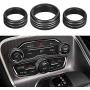 Thor-Ind AC Air Conditioner Volume Tune Knob Button Cover for Dodge Ram 1500 2500 3500 2013 2014-2018 for Dodge Challenger Charger Chrysler 300 300s 2015 2016 2017 2018 2019 2020 (Black)
