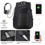 Laptop Backpack, Extra Large 17 Inch Business Travel Backpack with USB Charging Port Earphone Hole, Durable Water Resistant Work Computer Backpack College/High School Bags for Men/Women/Boys