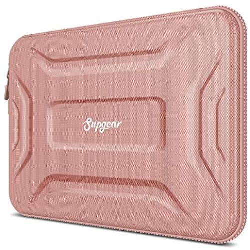 SUPGEAR Laptop Sleeve Case for 13-13.3 Inch Notebook, Shockproof Waterproof Computer Bag Protective Compatible for MacBook Pro, MacBook Air, Notebook, Microsoft Surface, Chromebook (Rose Gold)