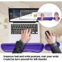 Gimars Upgrade Enlarge Gel Memory Foam Set Keyboard Wrist Rest Pad, Mouse Wrist Cushion Support for Office, Computer, Laptop, Mac, Comfortable, Lightweight for Easy Typing Pain Relief, Purple