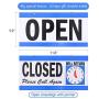 LED Open Sign,16x6 inch Open Sign for Business,with Multiple Flashing Modes, Ideal for Restaurant, Bar, Salon and More,24V/1A Power Supply，with Open/Close Sign (Blue)