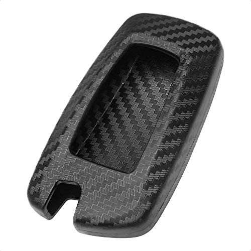 TANGSEN Smart Key Fob Personalized Case Protective Cover for BMW 1 3 4 5 6 7 Series GT3 GT5 M5 M6 X3 X4 3 4 Button Keyless Entry Remote 3D Twill Weave Carbon Fiber ABS Plastic Emboss