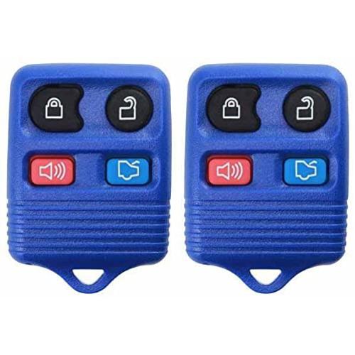 2 KeylessOption Blue Replacement 4 Button Keyless Entry Remote Control Key Fob