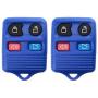 2 KeylessOption Blue Replacement 4 Button Keyless Entry Remote Control Key Fob