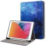 Fintie Folio Case for New iPad 8th Gen (2020) / 7th Generation (2019) 10.2 Inch - Multi-Angle Viewing Soft TPU Smart Stand Back Cover with Pocket, Pencil Holder, Auto Wake/Sleep, Starry Sky