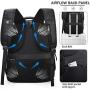 Laptop Backpack 17 Inch Waterproof Extra Large TSA Travel Backpack Anti Theft College School Business Mens Backpacks with USB Charging Port 17.3 Gaming Computer Backpack for Women Men Blue 45L