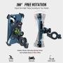 visnfa New Bike Phone Mount with Stainless Steel Clamp Arms Anti Shake and Stable 360° Rotation Bike Accessories/Bike Phone Holder for Any Smartphones GPS Other Devices Between 4 and 7 inches