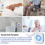LIOTOIN Wireless Caregiver Pager SOS Call Button for Elderly Nurse Alert System Call Bell for Home/Elderly/Patients/Disabled 4 Transmitters 4 Plugin Receivers (with Color Light Flashing Reminder)