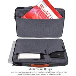 11 12.9 Inch Waterproof Laptop Case Sleeve Briefcase with Handle Handbag for Acer R11 11.6 Chromebook, Dell XPS 13, HP Envy X360 11.6, Samsung Chromebook 3, Lenovo Asus HP Chromebook Carrying Bag,Gray