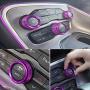 ToolEpic for Dodge Challenger Charger Accessories 2015-2021 and for Ram 1500 2013-2018 - Decor Trim Rings Set of 3 - Best Aluminum Alloy Crazy Purple - Air Conditioning Volume Radio Button Knob Cover