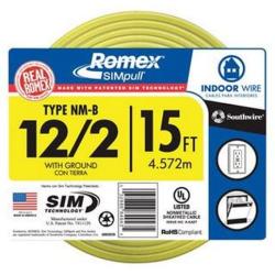 Southwire 28828226 12/2 15 NM-B W/G WIRE