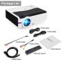 Wireless WiFi Movie 1080P Projector 6200Lux, HD Video Projectors Synchronize Smartphones Screen, Bluetooth Projector Compatible with HDMI, USB, VGA, AV, Laptop, TV Stick, PS4 for Outdoor Entertainment