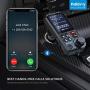 Nulaxy Car Bluetooth Transmitter, Strong Microphone Bluetooth Car Radio Adapter with 1.8'' Color Screen for Hands Free Calls, Supports QC3.0 Charging, Treble and Bass Sound Music Player- KM30