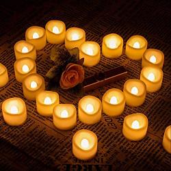 80 Packs LED Flameless Flickering Candles, Kohree Tea Lights Candles Battery Operated Votive Candles, Flickering Tealight Candles for Garden Wedding,Party, Christmas Decorations, Warm White