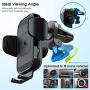 [Upgraded Version] ZeeHoo Wireless Car Charger,15W Qi Fast Charging Auto-Clamping Car Mount,Windshield Dash Air Vent Phone Holder Compatible with iPhone 12/Mini/11 Pro Max,Samsung Note 10 (Black)