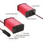 300W Car Power Inverter DC 12V to 110V AC Converter 4.8A Dual USB Charging Ports Car Charger Adapter (Red)