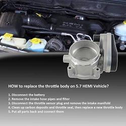 Electronic Throttle Body Assembly w/Actuator 5.7 Hemi for 2003 2004 Dodge Durango Ram 1500 2500 3500 Pickup 53032120AB 53032120AC 05161805AA GLOSSY AUTO PARTS
