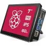 Raspberry Pi 7'' Touch Screen Display with Case - 1024x600 Support, Type-C, IPS 178° Ultra-Wide View Angle Monitor with Cooling Fan, 10 Finger Capacitive Touch