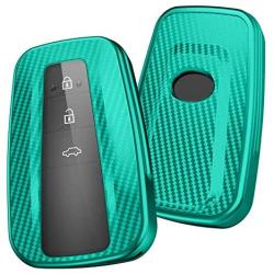 ELOHEI for Toyota Key Fob Cover Premium Soft TPU 360 Degree Protection Key Case Compatible with 2018 2019 2020 Toyota Camry RAV4 Avalon C-HR Prius Corolla Smart Key (Green)