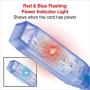 Clear Power 15 ft 3 Outlet Heavy Duty Extreme Cold Weather Engine Block Heater Outdoor Extension Cord 16/3 SJTW, -50°C with Flashing Power Light, Blue, 3 Prong Grounded Plug, CP10098