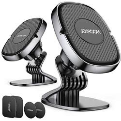 2 Pack【6 Strong Magnets】 Magnetic Car Phone Mount Holder, Universal Cell Phone Holder for Car Dashboard, 360° Rotation Car Smartphone Cradle Fit for iPhone 11 Pro Max/Xs Max/XR/X