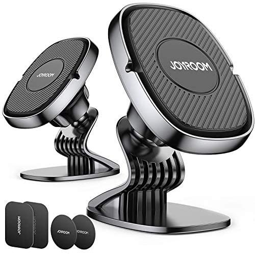 2 Pack【6 Strong Magnets】 Magnetic Car Phone Mount Holder, Universal Cell Phone Holder for Car Dashboard, 360° Rotation Car Smartphone Cradle Fit for iPhone 11 Pro Max/Xs Max/XR/X