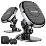 2 Pack【6 Strong Magnets】 Magnetic Car Phone Mount Holder, Universal Cell Phone Holder for Car Dashboard, 360° Rotation Car Smartphone Cradle Fit for iPhone 11 Pro Max/Xs Max/XR/X